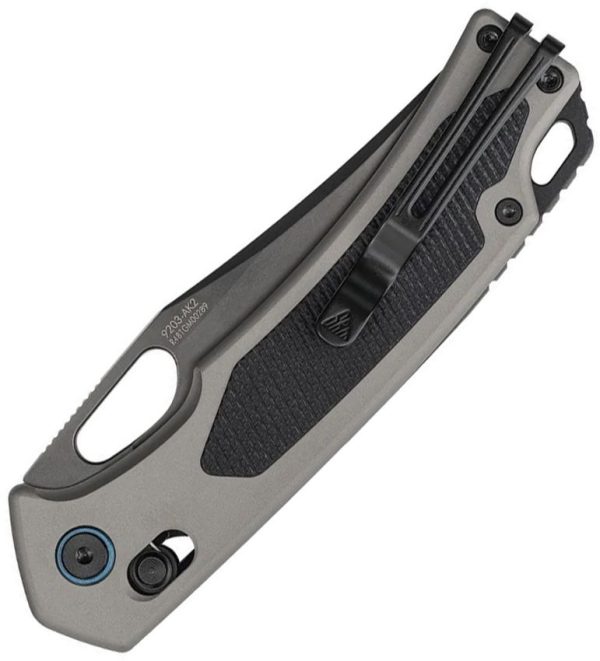 SRM Knives Retriever Ambi Lock - Gray Aluminum G10