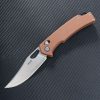 SRM Knives 9203 Ambi Lock - Brown Canvas Micarta
