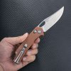 SRM Knives 9203 Ambi Lock - Brown Canvas Micarta