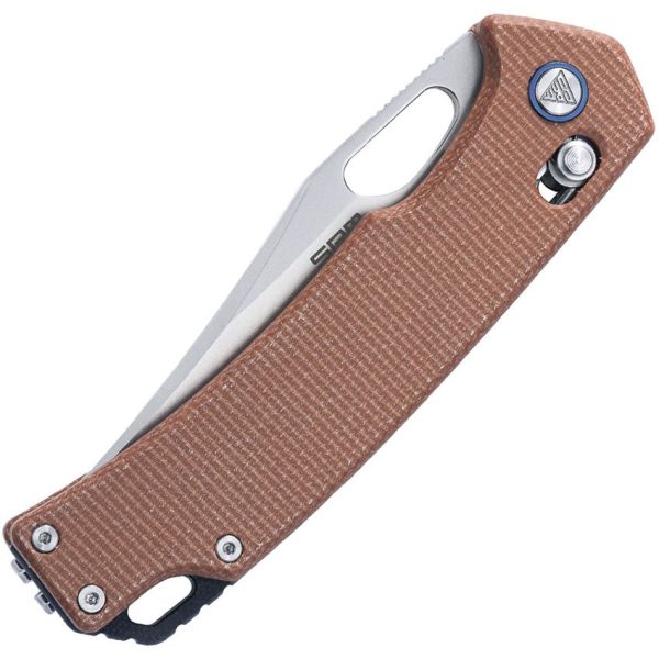 SRM Knives 9203 Ambi Lock - Brown Canvas Micarta