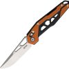 SRM Mecha Ambi Lock Folding Knife D2 Steel Black Orange G10