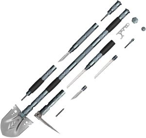 SRM Multi-Purpose Shovel Gray 12-in-1 Multi Tool EDC