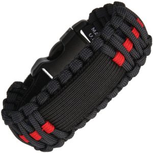 SRV01R.jpg Survco Tactical Para Cord Watch Band Red Line