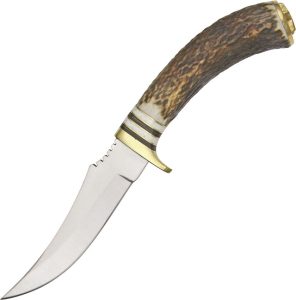 SS7002.jpg Steel Stag Slim Blade Skinner Fixed Blade Stag Handle Knife