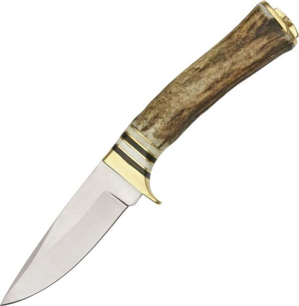 SS7003.jpg Steel Stag Whitetail Skinner Fixed Blade Stag Handle Knife