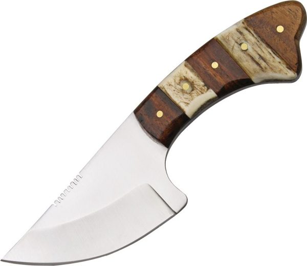 Steel Stag Short Skinner Fixed Blade Stag Handle