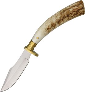 SS7017.jpg Steel Stag Small Hunter Round Stag Handle Fixed Blade