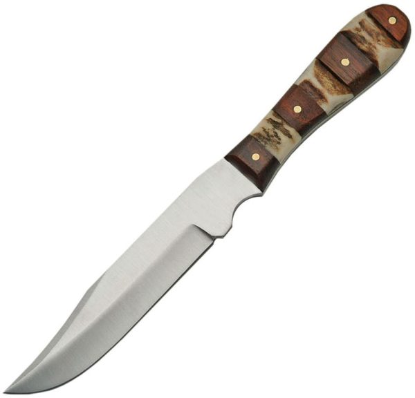 SS7026.jpg Steel Stag Mini Hunter Wood - Satin Clip Point