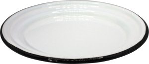 SSA51608.jpg Swiss Advance COELO Enamel Dessert Plate 7.09in - Black/White