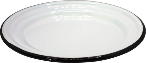 SSA51608.jpg Swiss Advance COELO Enamel Dessert Plate 7.09in - Black/White