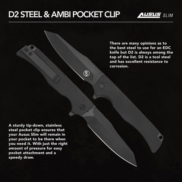 Ausus-Slim Linerlock Black