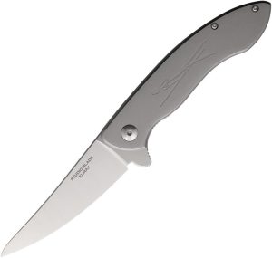 Studio Blade Rambler Framelock Folding Knife Elmax Steel Gray Titanium