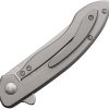 Studio Blade Rambler Framelock Folding Knife Elmax Steel Gray Titanium