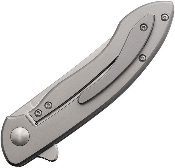 Studio Blade Rambler Framelock Folding Knife Elmax Steel Gray Titanium