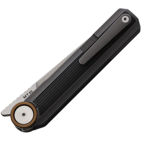 Stedemon NOC MT20 Framelock Folding Knife - Black Titanium