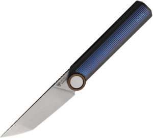Stedemon NOC MT20 Framelock Folding Knife - Blue Titanium