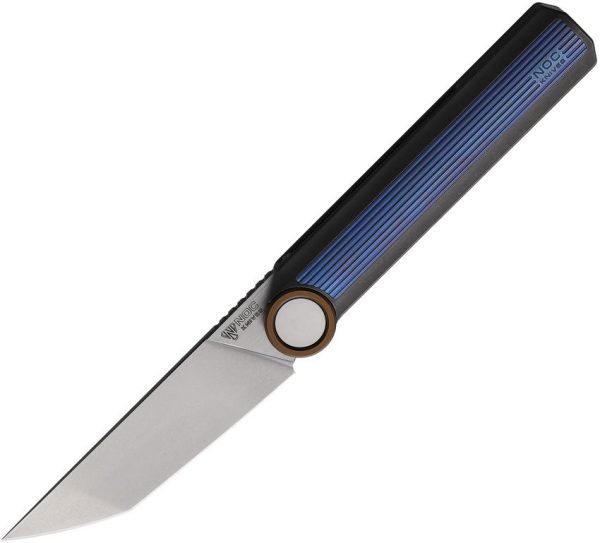 Stedemon NOC MT20 Framelock Folding Knife - Blue Titanium