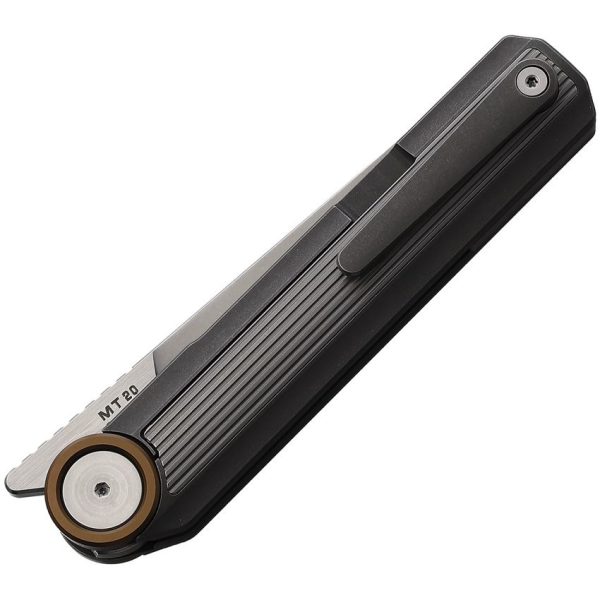 Stedemon NOC MT20 Framelock Folding Knife - Gray Titanium