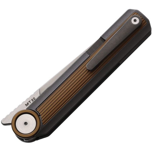 Stedemon NOC MT20 Framelock Folding Knife - Bronze Titanium