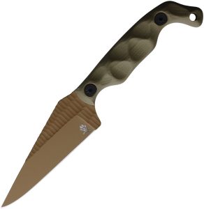 Stroup Bravo 5 Fixed Blade 3.5" 1095HC Dark Earth Kydex