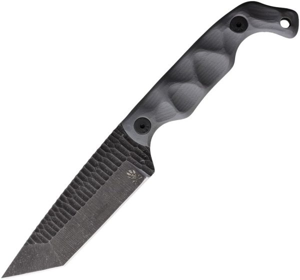 Stroup Knives Bravo 5 Fixed Blade Tanto 1095HC Gray G10