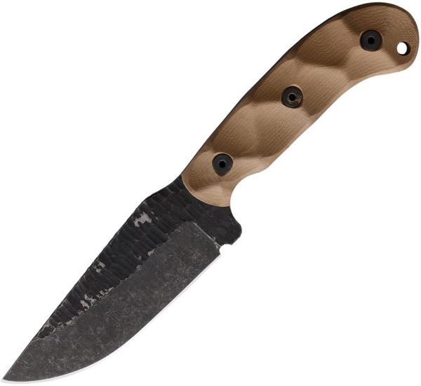 Stroup Knives GP1 Fixed Blade Tan G10 1095HC Steel USA