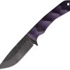 STPGP2PG10.jpg Stroup Knives GP2 Fixed Blade Purple G10 1095HC Steel