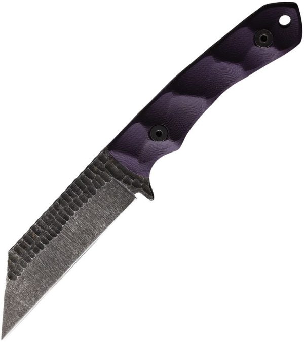 STPGP3PG10S.jpg Stroup Knives GP3 Fixed Blade Purple G10 1095HC Steel