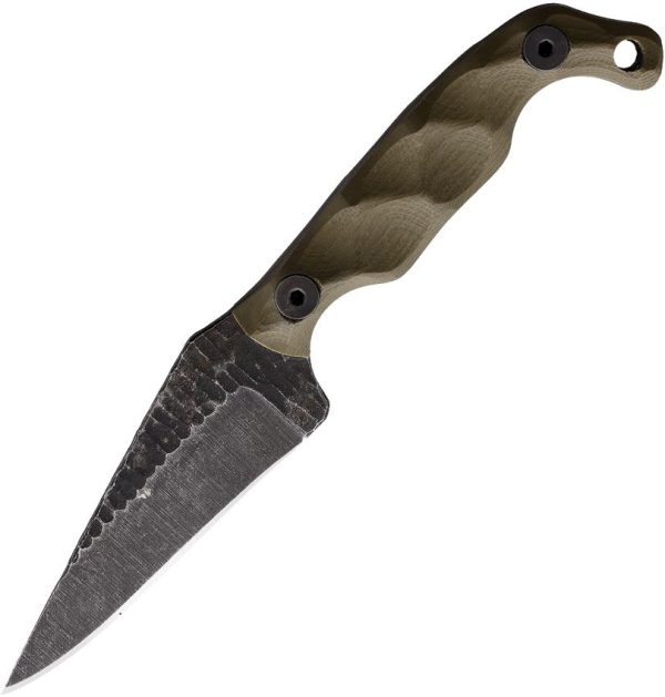 Stroup Knives Mini Fixed Blade OD Green G10 1095HC Steel