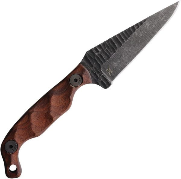 Stroup Knives Mini Fixed Blade Rosewood 1095HC Steel USA Made