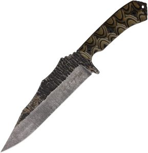 Stroup Knives Mountain Predator Camo Micarta Blade