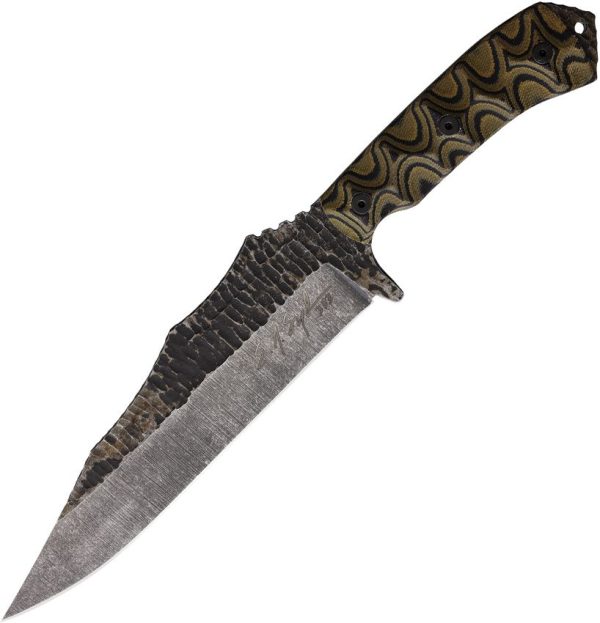 Stroup Knives Mountain Predator Camo Micarta Blade
