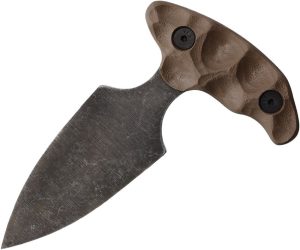 Stroup Stabber Push Dagger Fixed Blade 1095HC Steel FDE G10