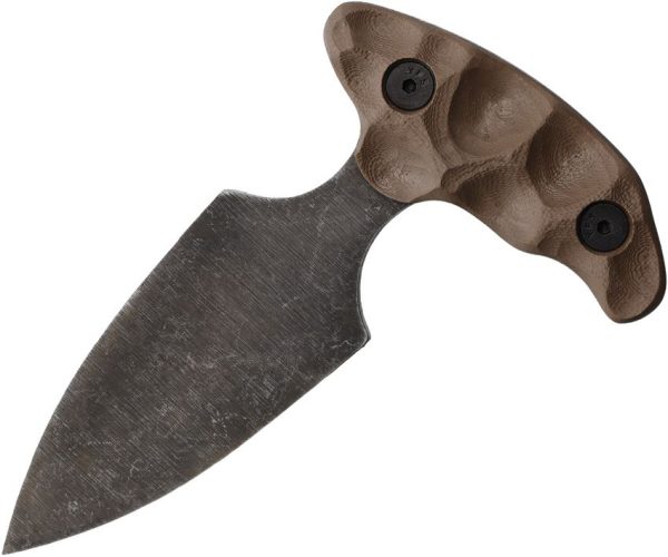Stroup Stabber Push Dagger Fixed Blade 1095HC Steel FDE G10