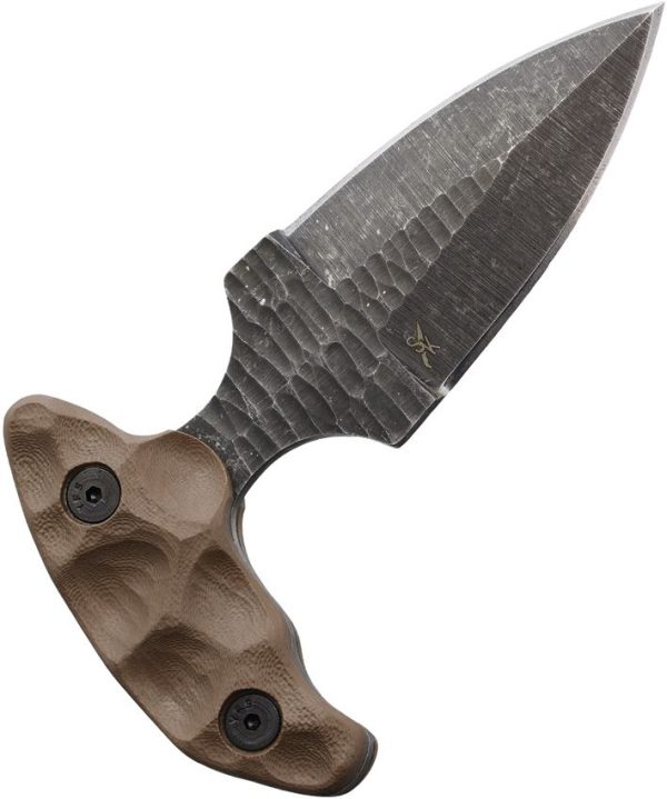 Stroup Stabber Push Dagger Fixed Blade 1095HC Steel FDE G10