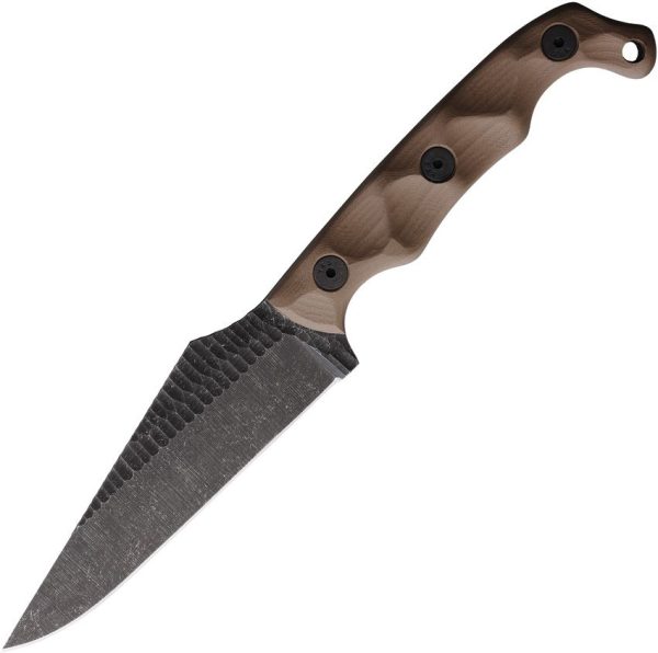 Stroup Knives TU2 Fixed Blade 1095HC Steel FDE G10