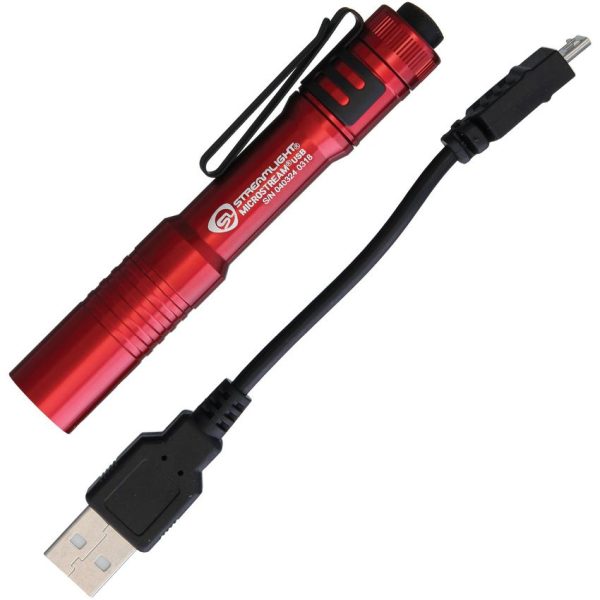 Streamlight Micro Stream USB Rechargeable LED Flashlight Red