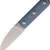 Straight Line Ally Fixed Blade M390 Denim Canvas Micarta Knife