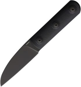 STR8ALGBKD.jpg Straight Line Ally Fixed Blade Black G10 M390 Wharncliffe Knife