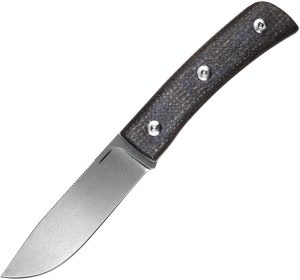 STR8BSBB.jpg Straight Line Buster Fixed Blade M390 Stainless Brown Micarta