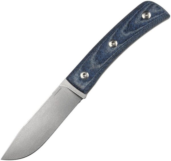 Straight Line Buster Fixed Blade M390 Stainless Denim Micarta