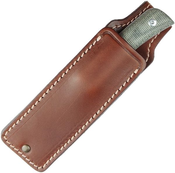 Straight Line Buster Fixed Blade M390 Green Micarta Knife