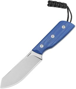 STR8DGBC.jpg Straight Line Digger Fixed Blade Blue 14C28N Stainless Steel
