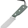 Straight Line Digger Fixed Blade Green 14C28N Stainless Knife