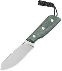 STR8DGGC.jpg Straight Line Digger Fixed Blade Green 14C28N Stainless Knife