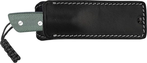 Straight Line Digger Fixed Blade Green 14C28N Stainless Knife