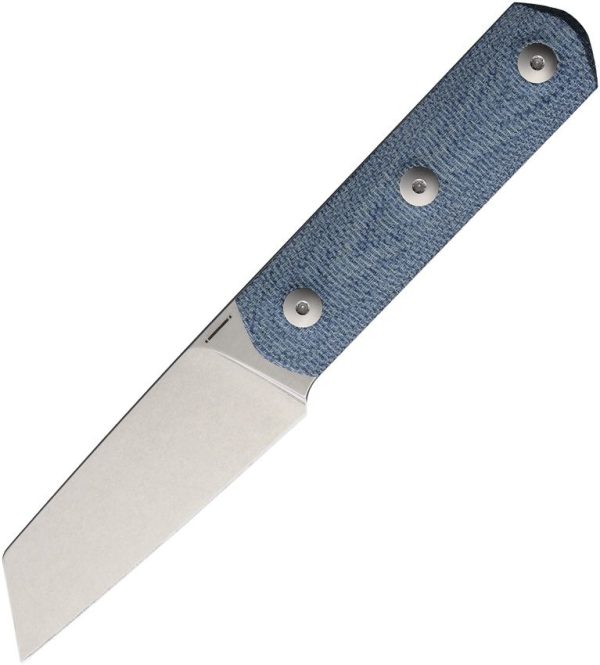 Straight Line Erny Fixed Blade M390 Stainless Denim Micarta