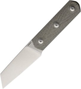 Straight Line Erny Fixed Blade Green Micarta M390 Stainless Knife