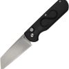 Straight Line Rox Button Lock Black G10 Folding Knife M390
