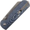 Straight Line Rox Button Lock Folding Knife M390 Denim Micarta